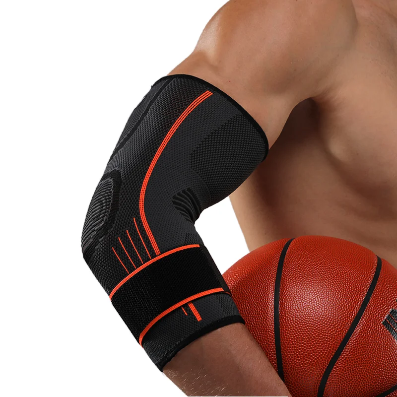 JINGBA Factory Sale Nylon Sports Elbow Sleeve Arm Protection Tennis Elbow Support Compression Arm Supporter for Bodybuilding Gym