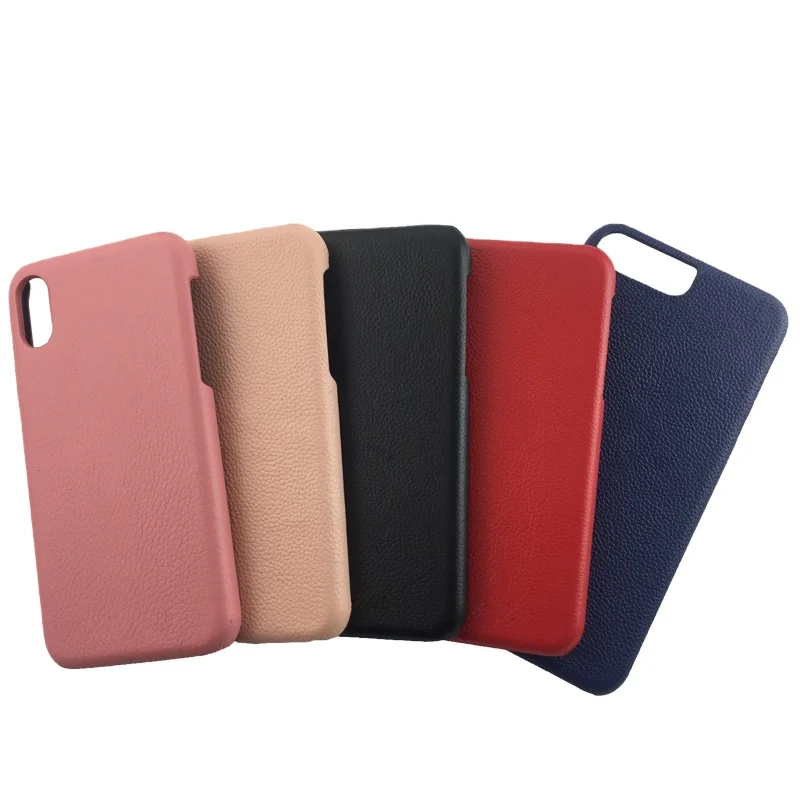 

fast shipping time leather back cover case with rubber oil coating edge cell phone case leather for iphone Xs/ Xs Max, Red pink grey black green