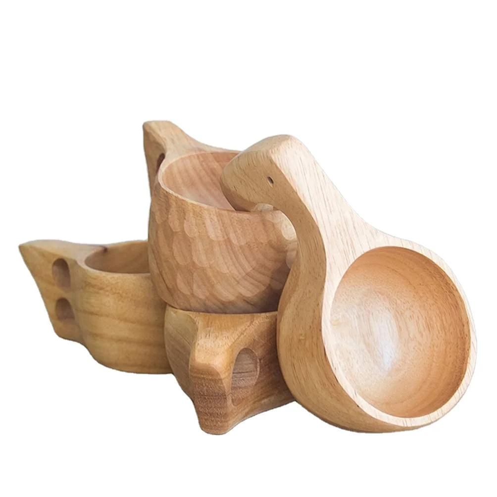 

WOODSPACE handmade portable outdoor wooden camping cup, camping trekking survival tea cup, traditional wooden coffee cup