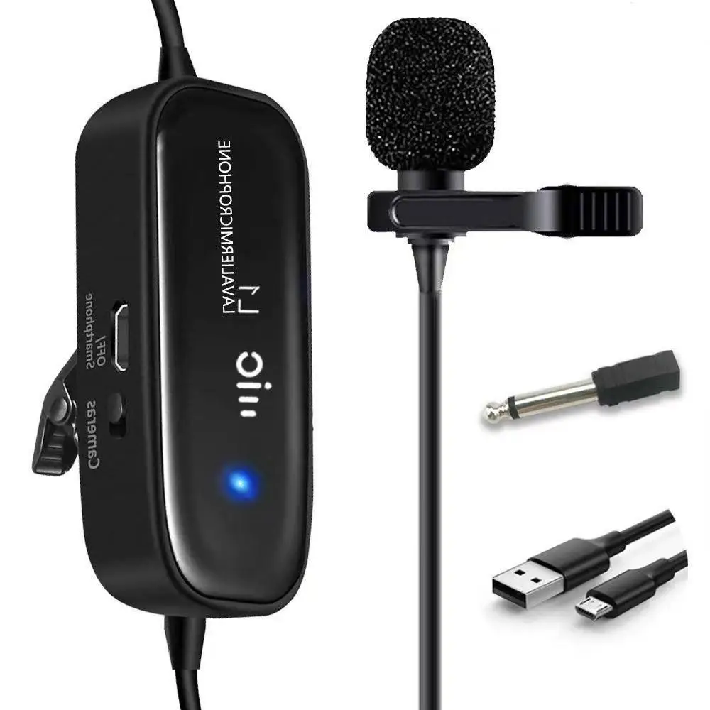 

cheap Microphone Lavalier wireless MIC For Mobile phone Audio Studio Live broadcasting Streaming recording