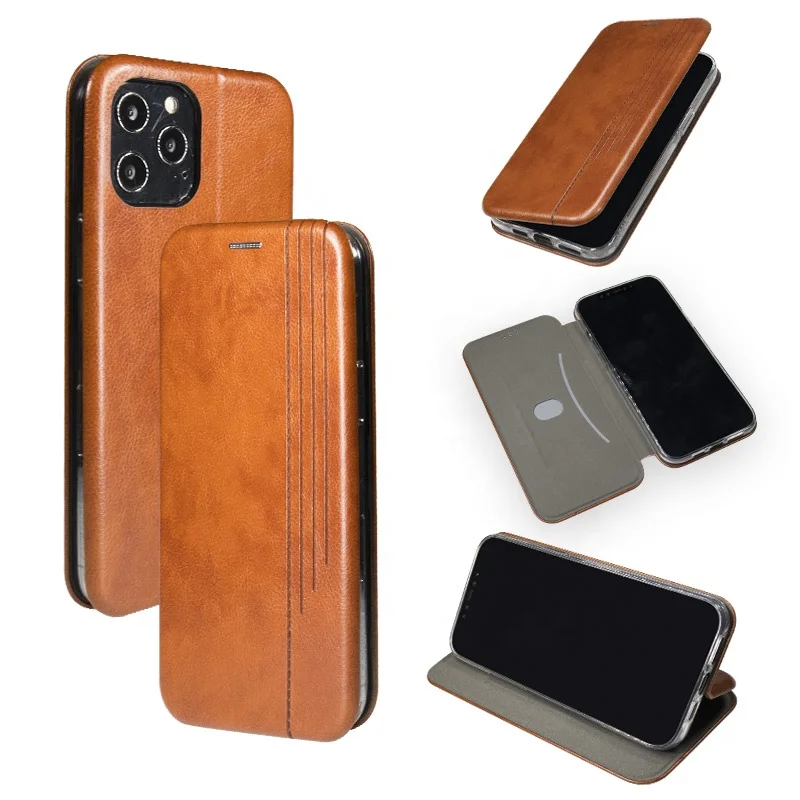 

Mobile phone bag leather case ip wallet mobile phone card slot tpu luxury mobile phone case, Black