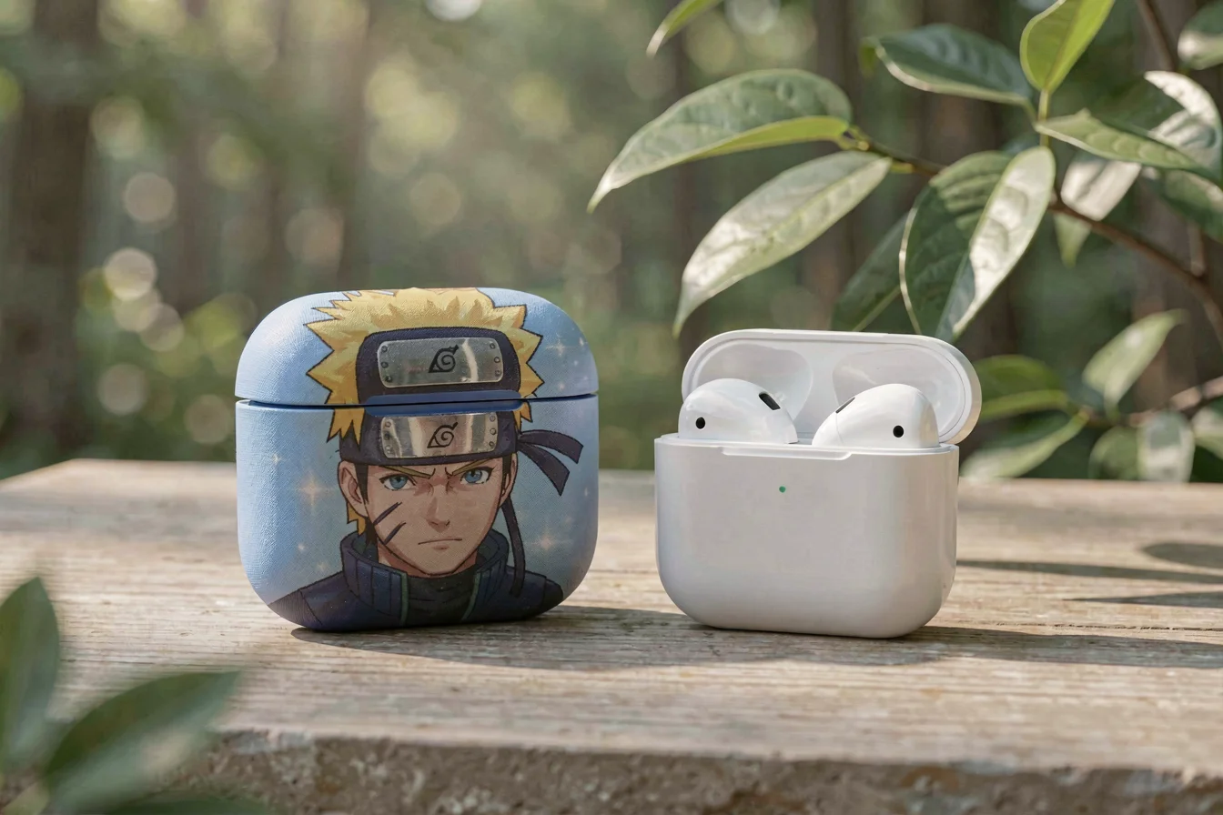 Durable Themed Naruto AirPods Case vs. Standard AirPods Case