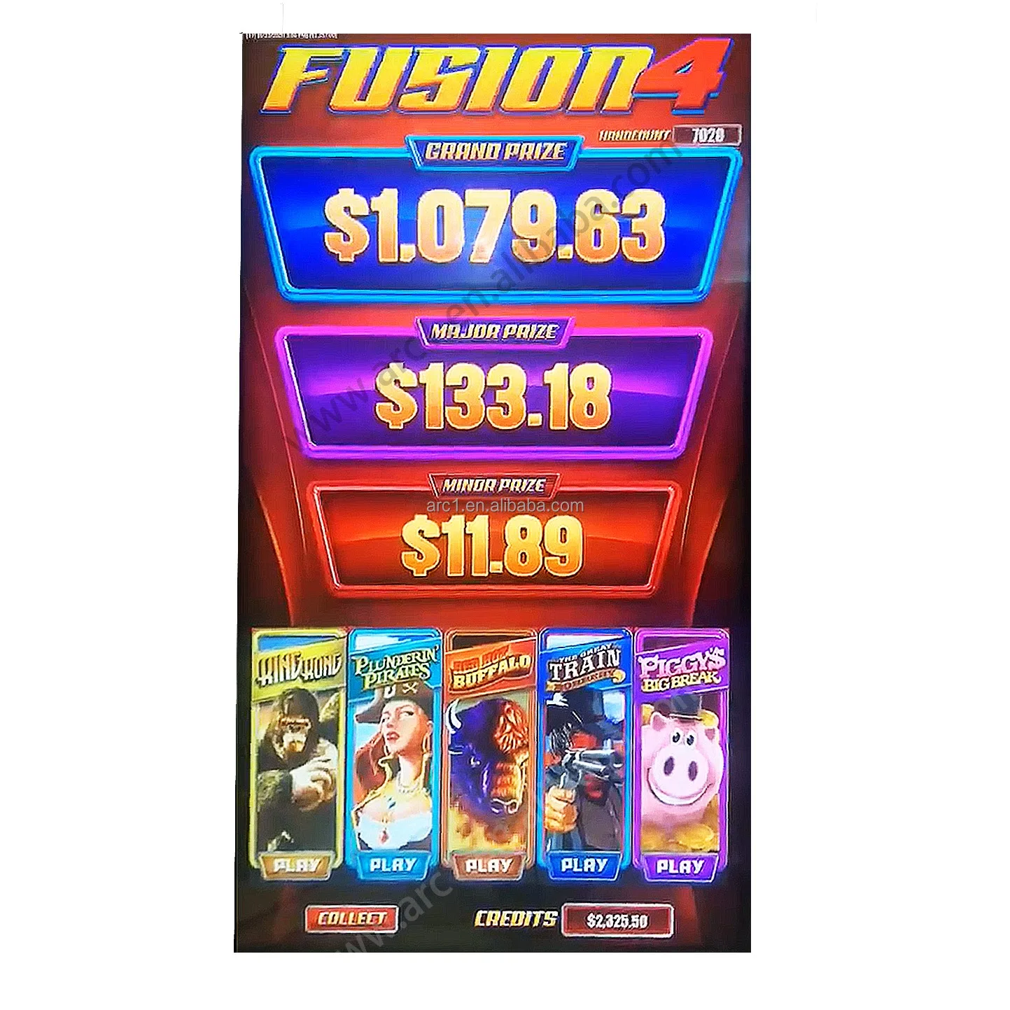 

FUSION 4 multi game new vertical screen slot game board