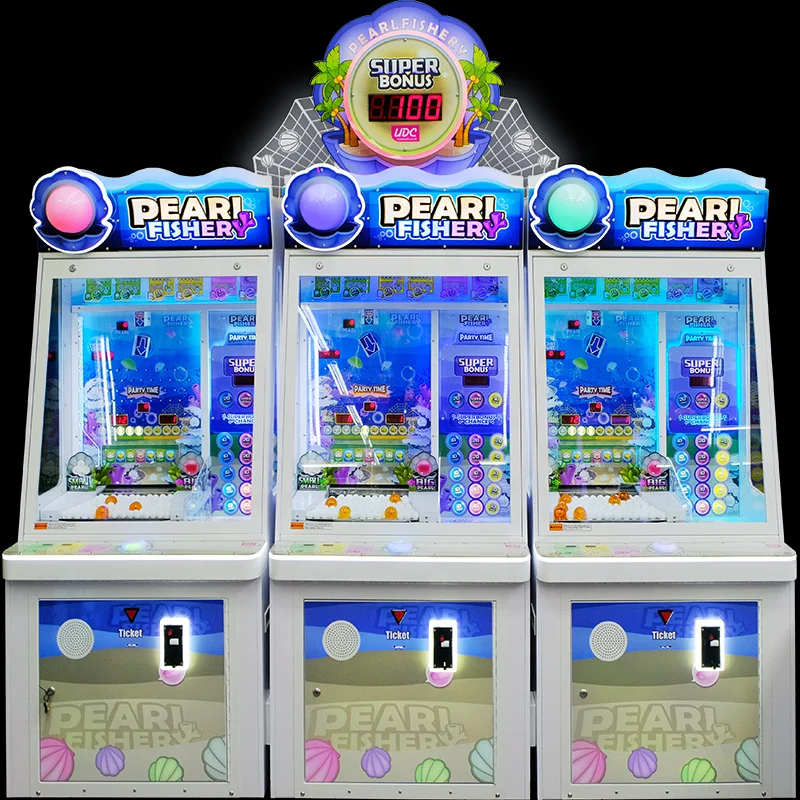 

Make money arcade coin operated game machines pearl fisher ball pusher ticket machine for game center, As pictures