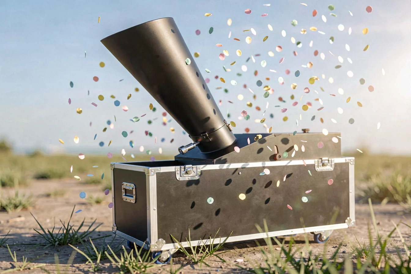Customizable CO2 confetti cannon