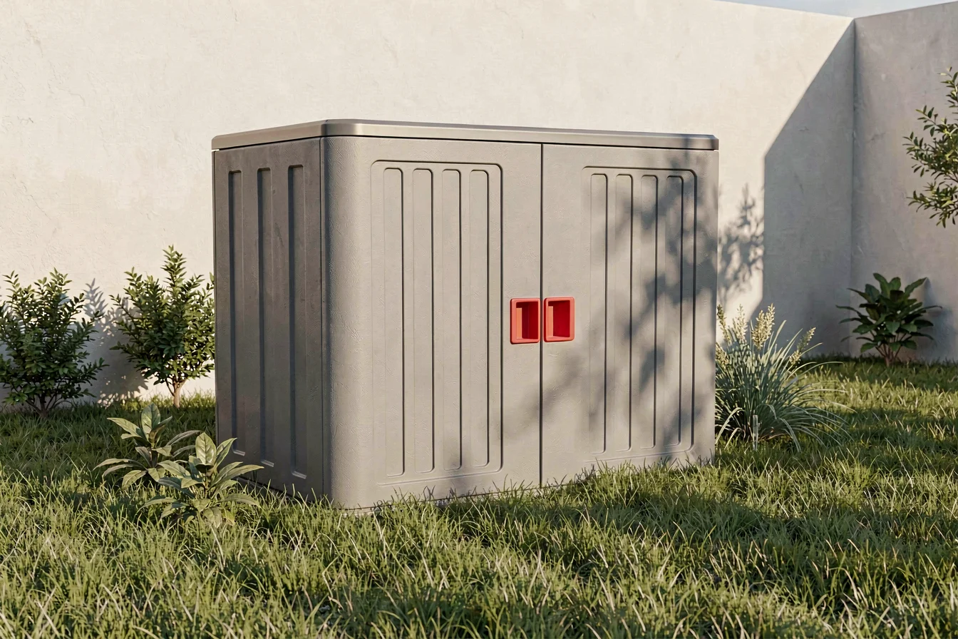 Weather-resistant plastic cabinet