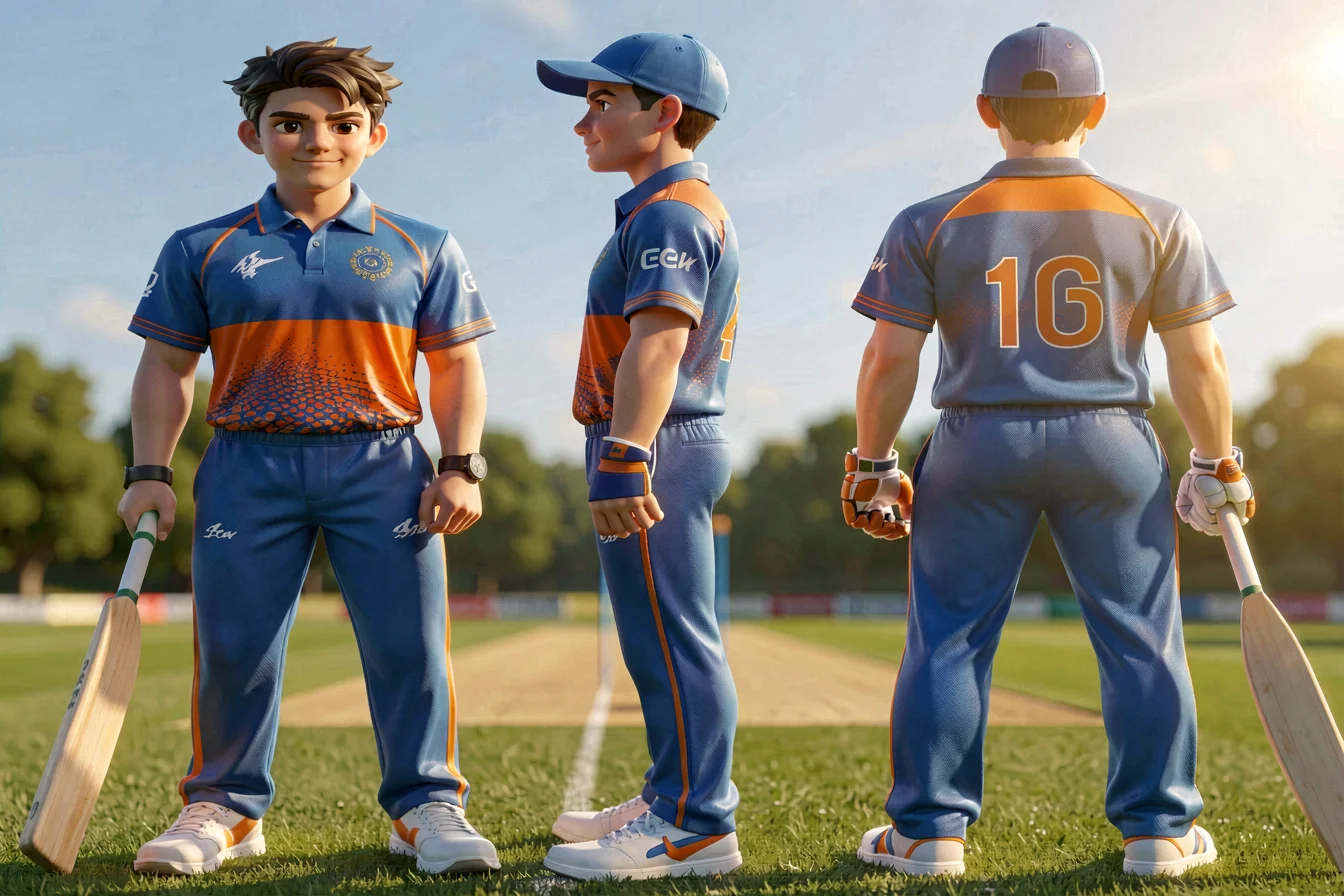 Vibrant cricket jersey colors