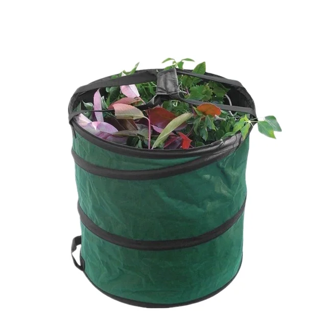 

3pcs/set 272 L Reusable Pop Up Garden Waste Bag for Leaf PP 150gsm, Green
