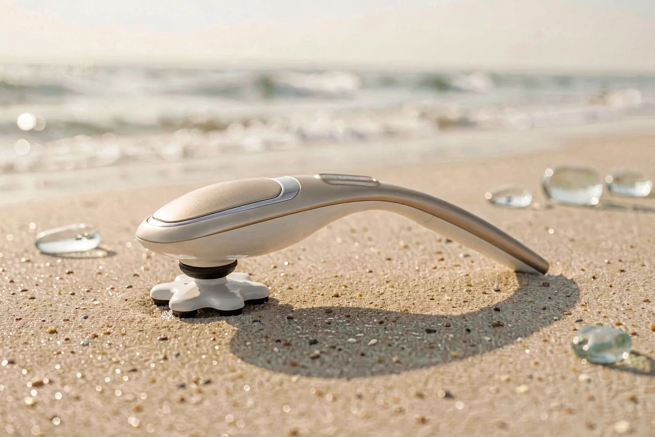 Ergonomic vibrating dolphin massager