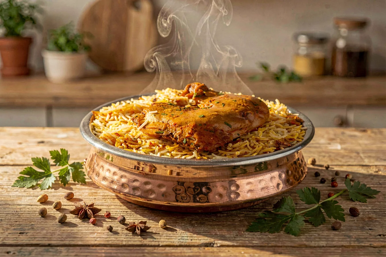 multi-piece handi for cooking biryani