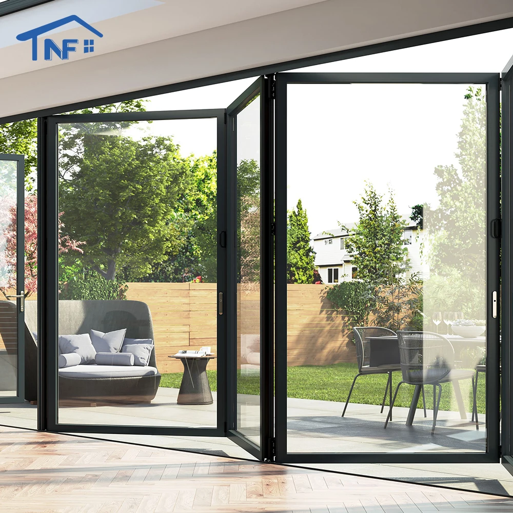 

Aluminum bifold two slide store door
