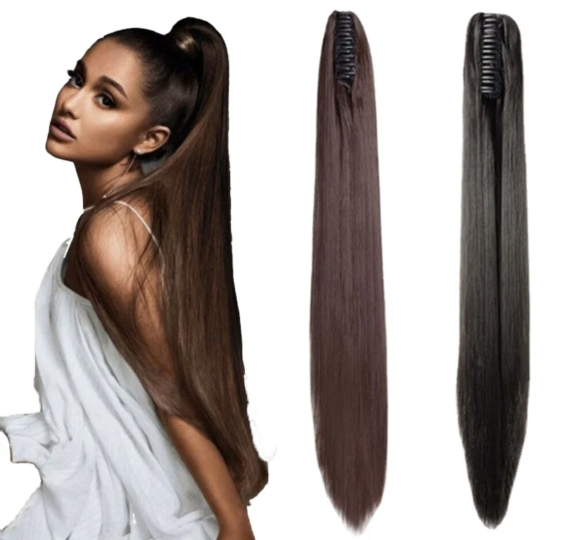 

XuanRan Cheap Raw Indian Long Human Hair Ponytail Kinky Curly Bundles Extensions Clip Claw Ponytail Cosplay Wig Hair Piece