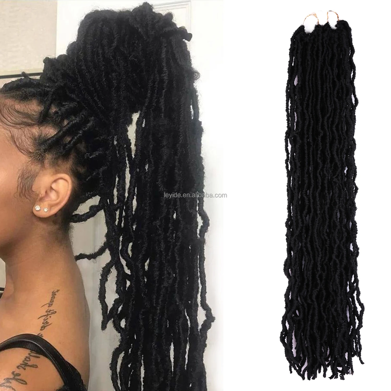 

Natural Locs Crochet Braids Pre Looped Synthetic Hair 36Inch Extended New Faux Locs for Soft Locs Crochet Hair, #1b, #4, #t27, #t30