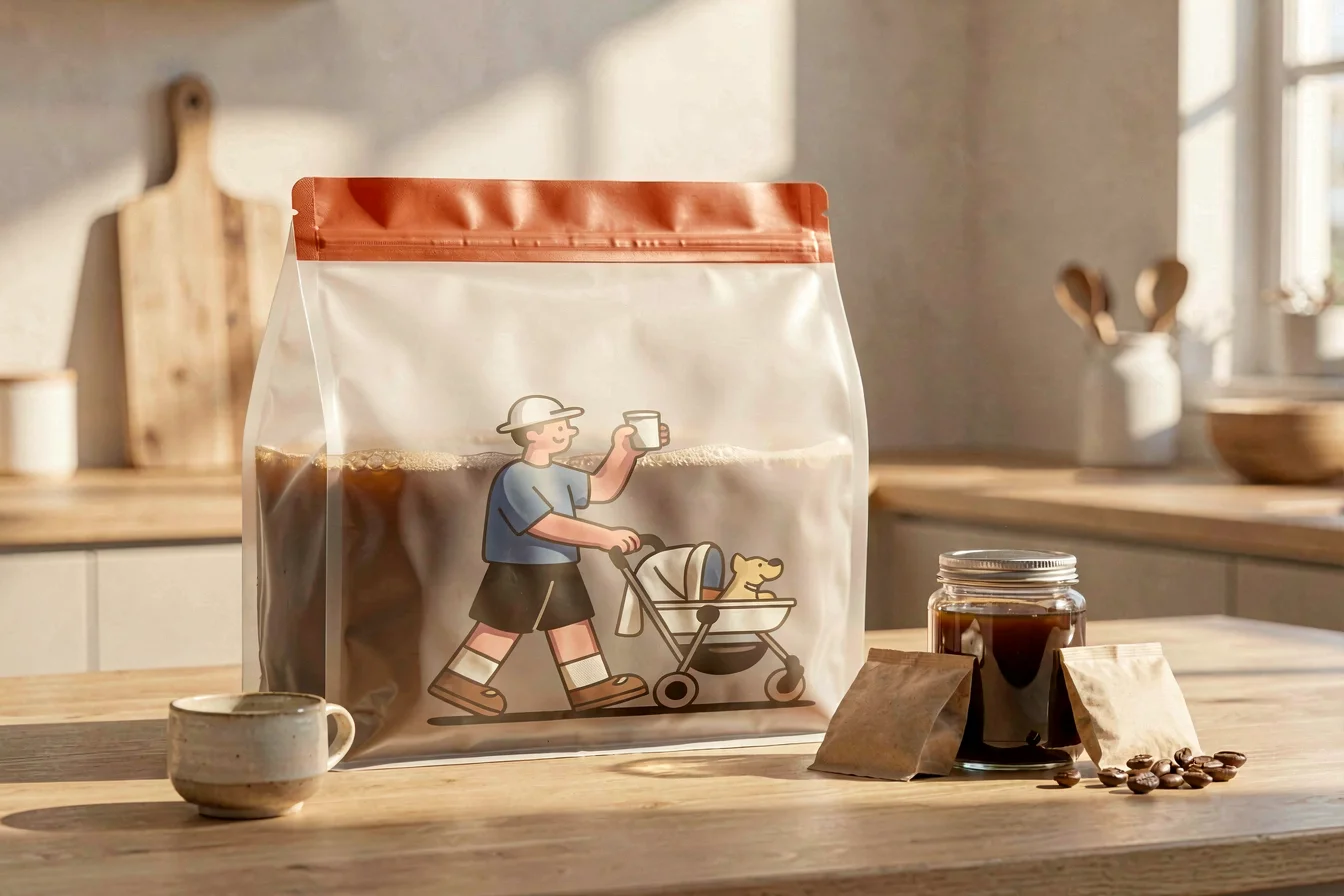 premium transparent coffee bag