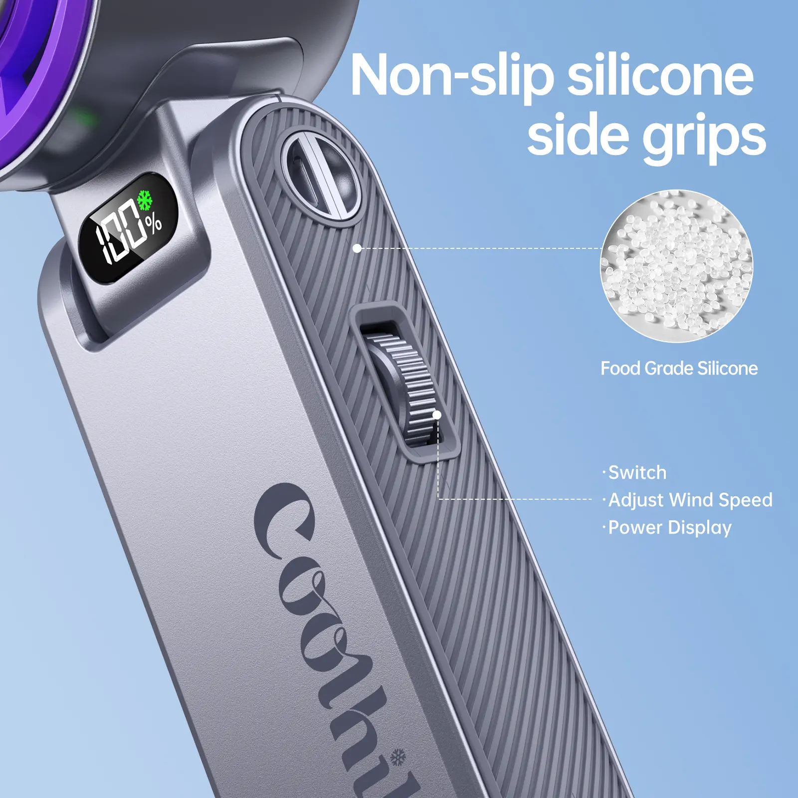Scroll Wheel and Silicone Grip Details
