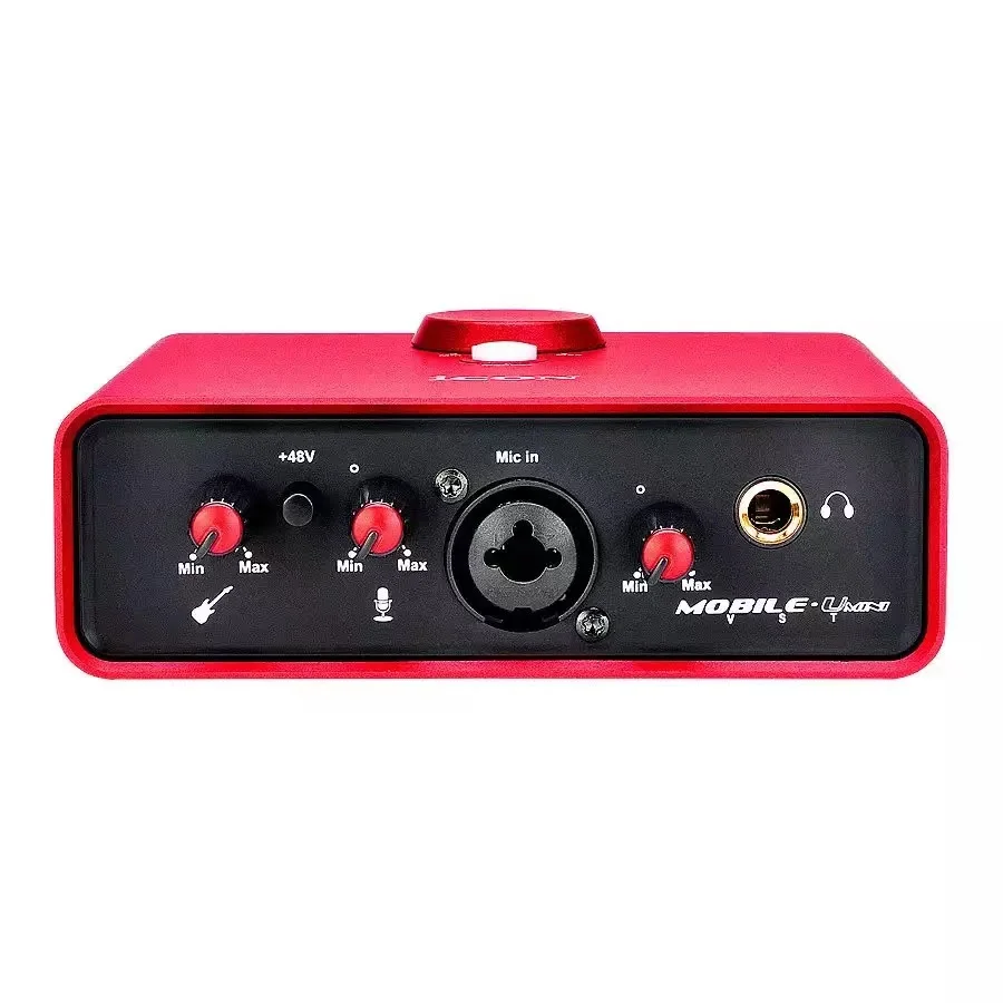 

24-bit/192khz solo Sound card Professional USB audio interface studio recording music live broadcast for sound equipment, Red