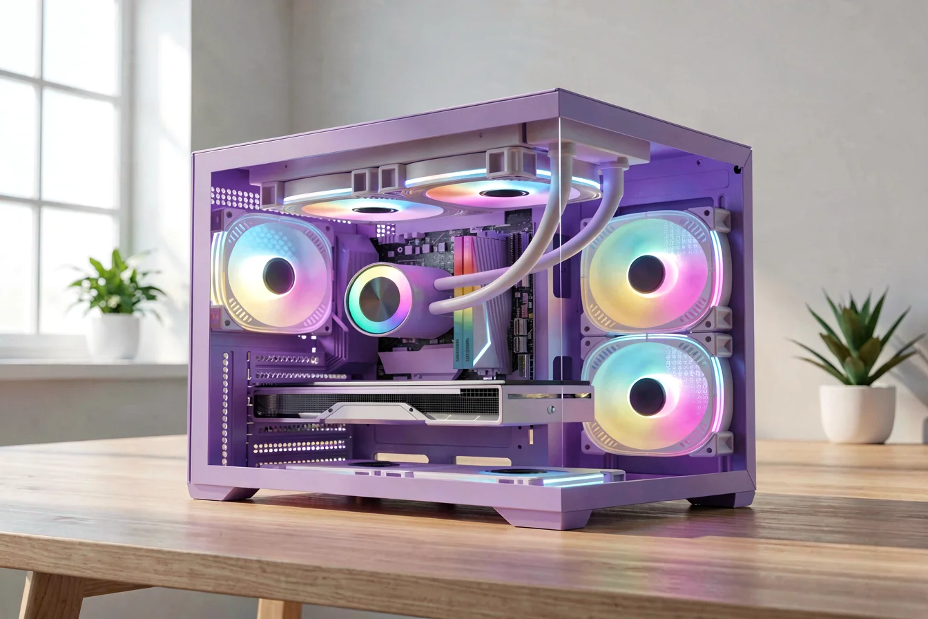 Best-selling purple ATX computer case