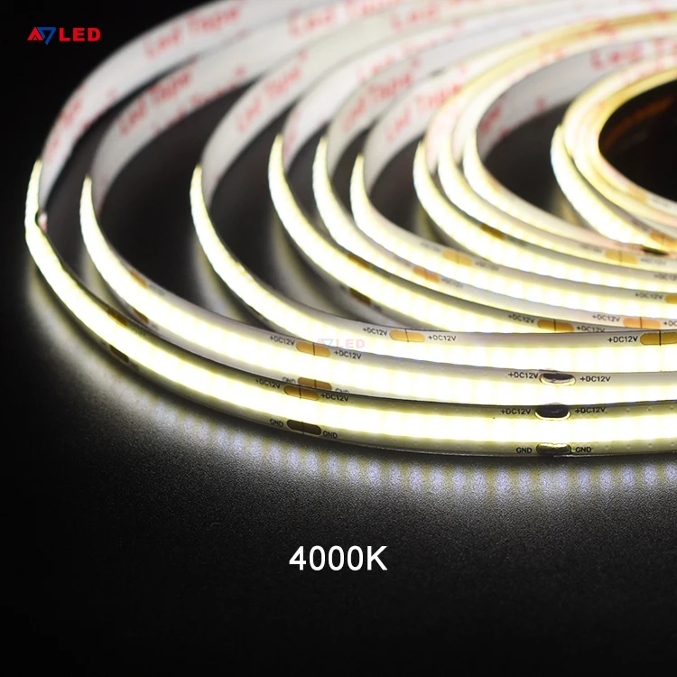 

High brightness IP20 DC12v 24v led strip light dotless COB flexible 336led/m 2835 led strip lights