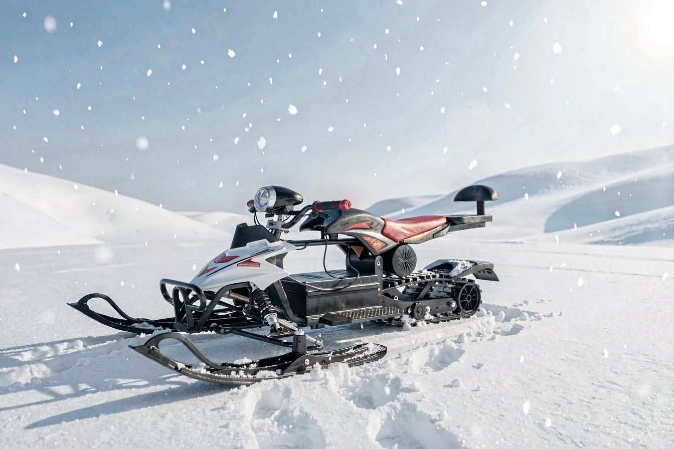 Durable non-foldable snow scooter