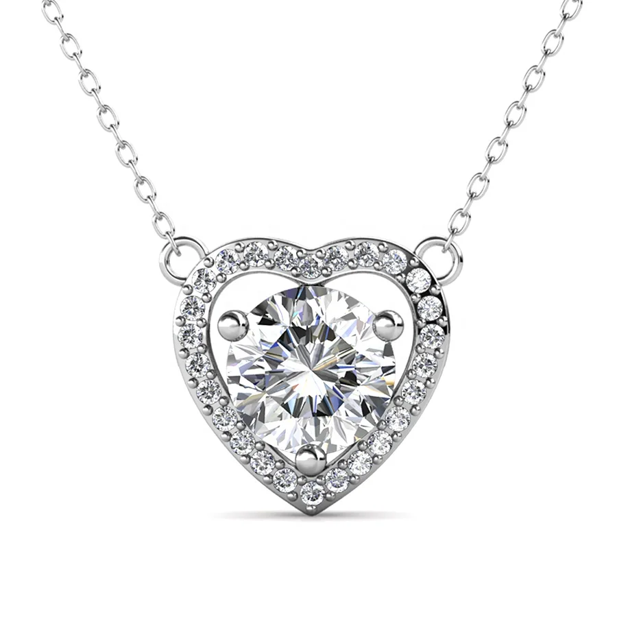 

Affordable Priced 1 Carat GRA Moissanite Diamond 925 Sterling Silver Heart Women Pendant Necklace Jewelry Destiny Jewellery