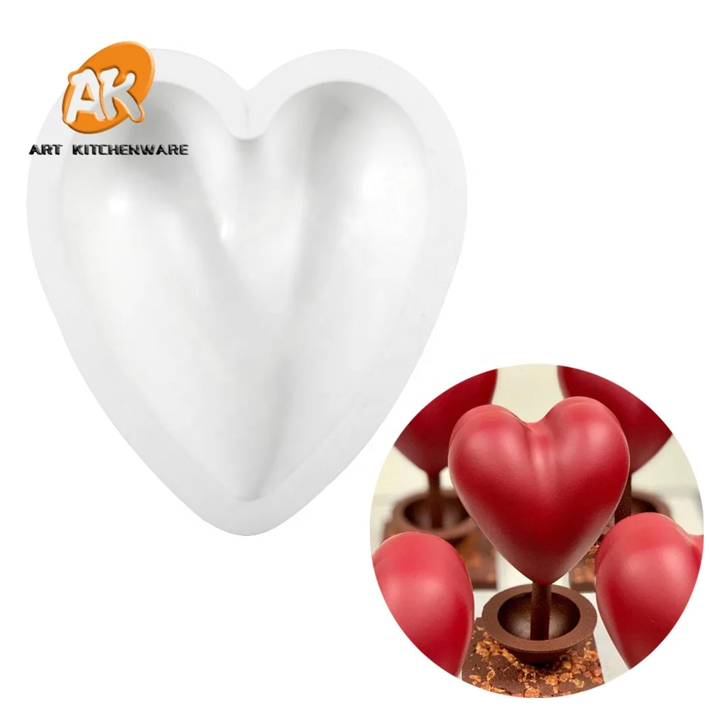 

AK Valentine Mother's Day Heart Mousse Cake Molds Baking Pastry Tools Silicon Moulds for Candy Mousse Chocolate Cake Molds
