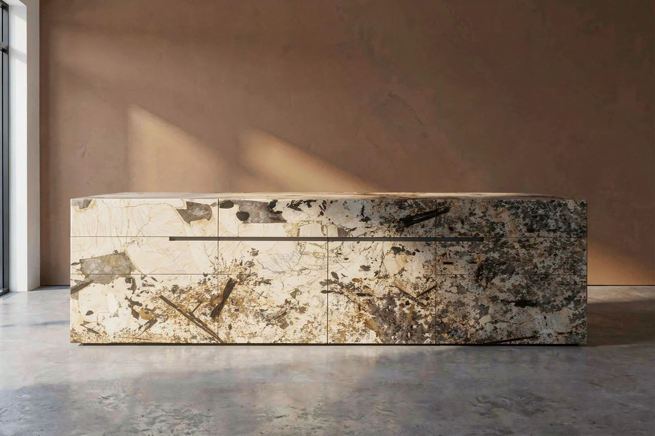 premium stone reception desk