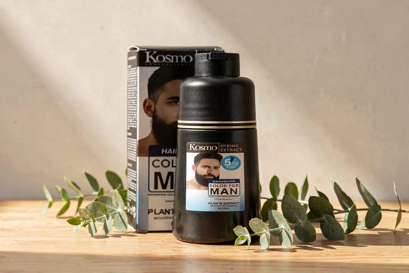 Chemical-free mustache and beard dye