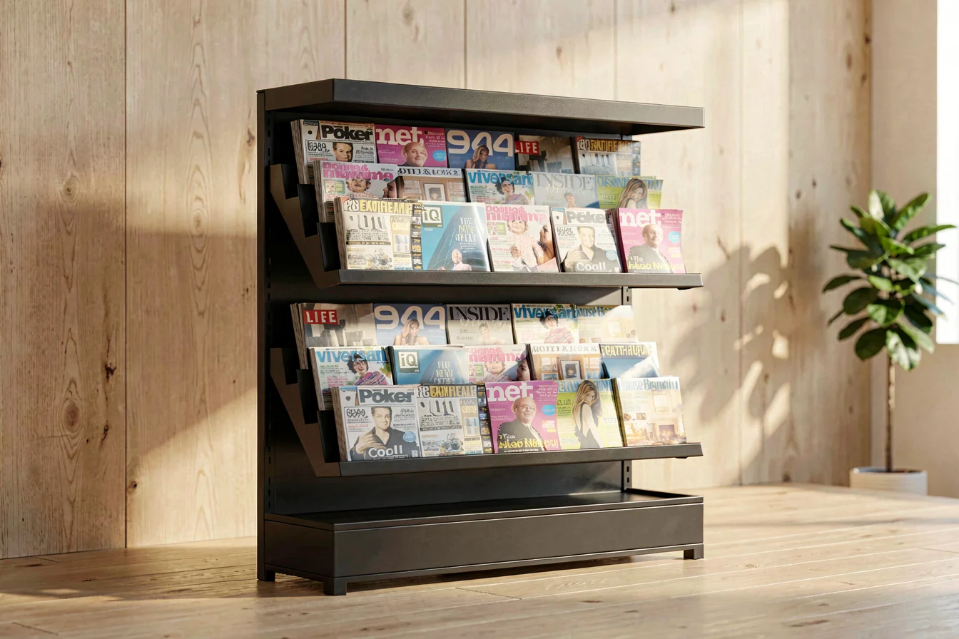 customizable metal newspaper stand