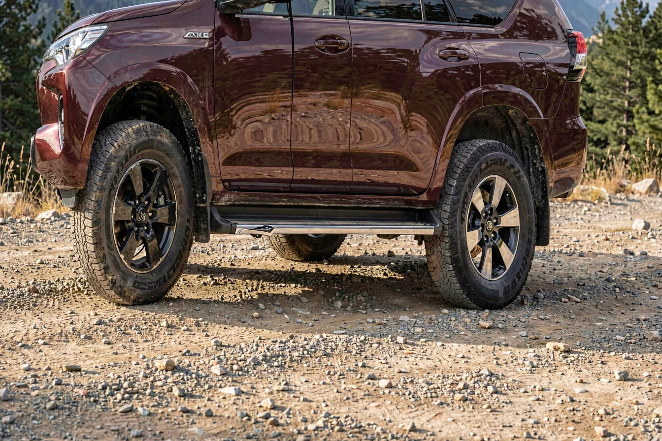 Premium electric side steps for Toyota Prado