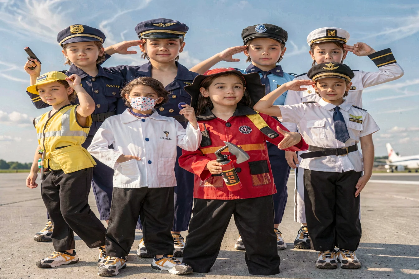 Complete pilot costume kids