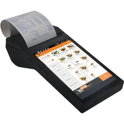 

7 Inch IPS HD Display Retail Restaurant Android POS System with 80mm thermal printer label printer handheld Cash register