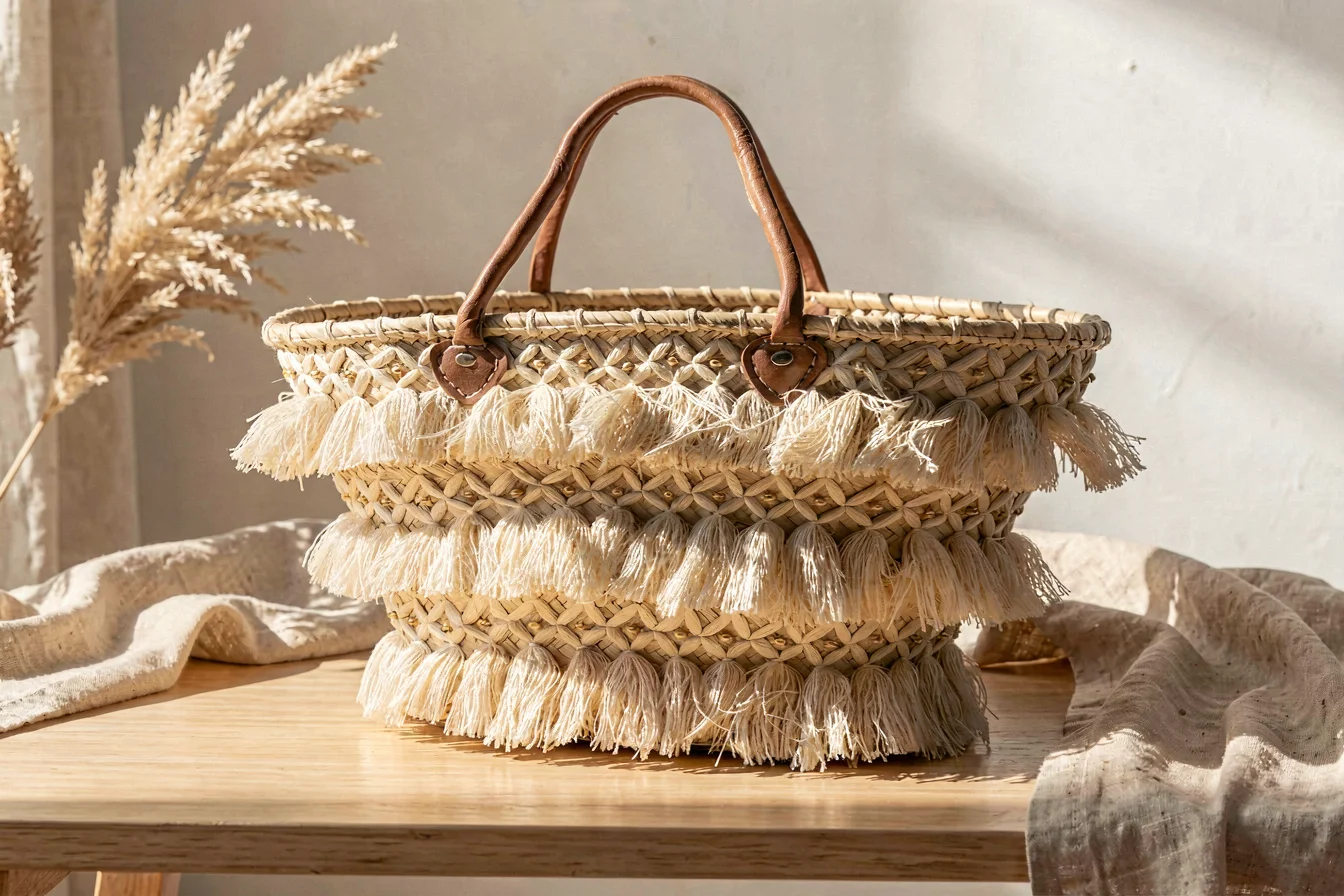 Eco-Friendly Moroccan Decorative Basket