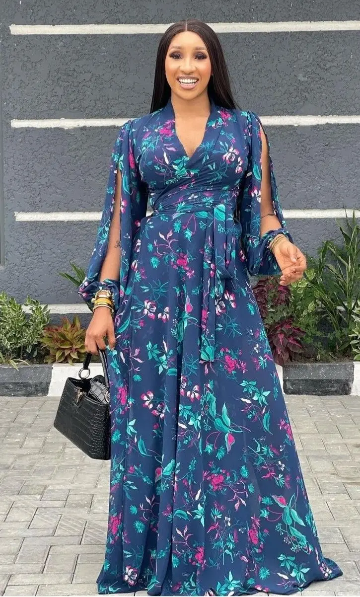 lace long sleeve long dress Long Sleeve Lace Floral Formal Dress by LaDivine CD233 main image 1