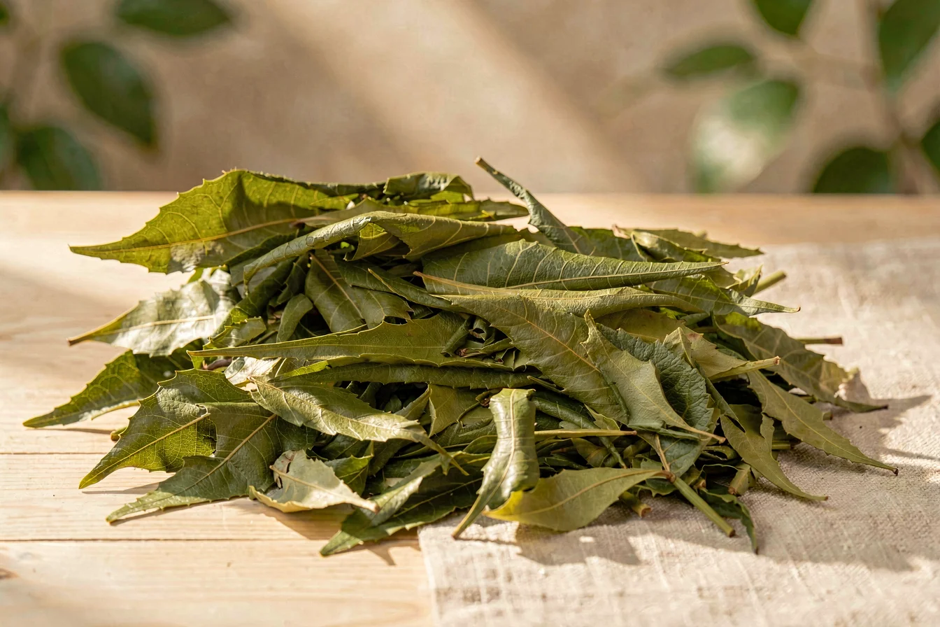 Organic dried neem leaves