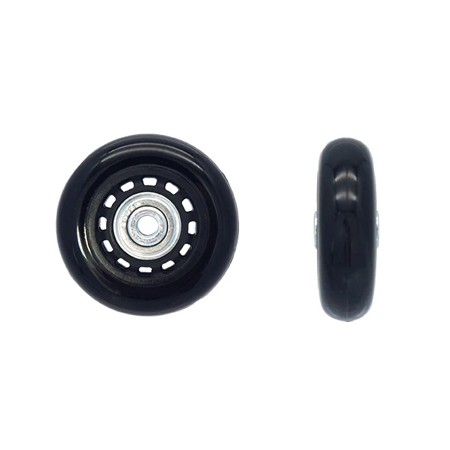 Outstanding 60mm Black PU Plastic Replacement Wheel for Travel Bags Luggage Accessories by TW Yeou Cherng