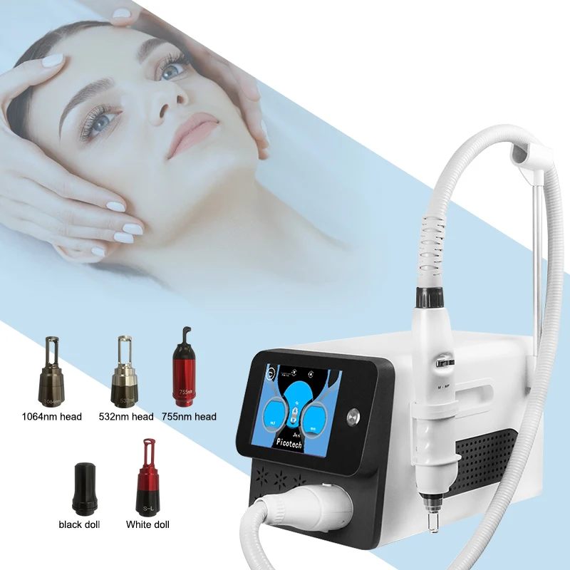 

1064 nm 755nm Pico q switched Nd Yag Laser Pico Laser Pigment removal Tattoo Removal Laser Portable Picosecond machine