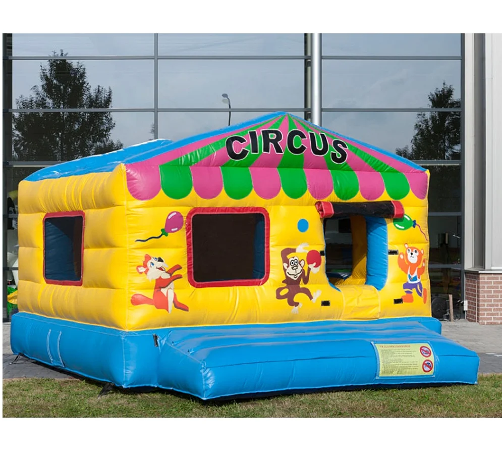 

China export amusement park movable circus inflatable bounce house for sale, Multi-color or customized color