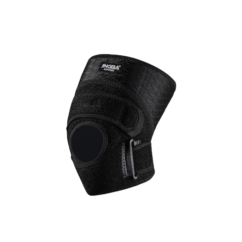 JINGBA Unisex OEM Customized Adjustable Elastic Lightweight Bandage Weight Lifting Leg Wraps Strap Knee Support Brace