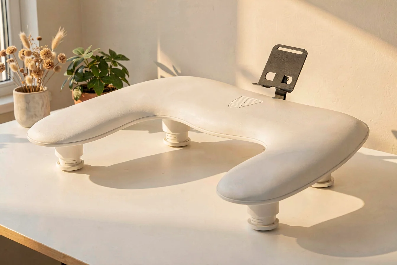 Ergonomic manicure table with ventilation