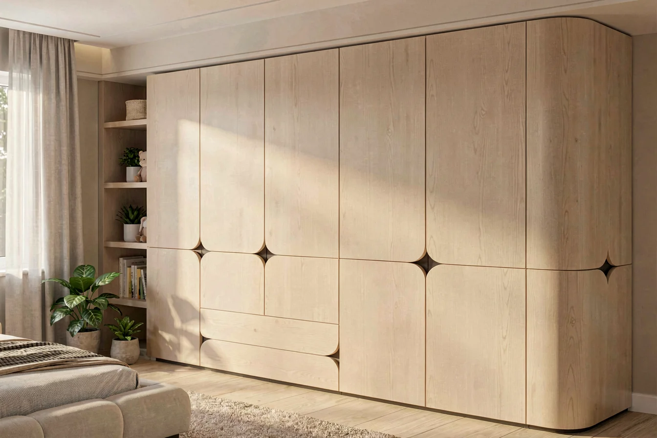 Durable Wooden Kids Wardrobe