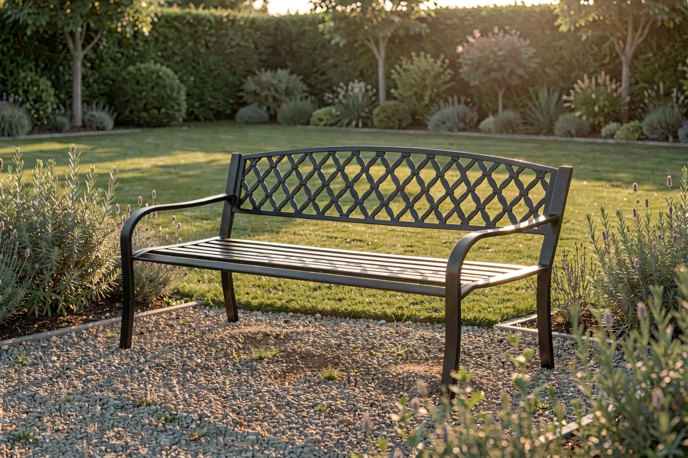 Cast iron garden bench