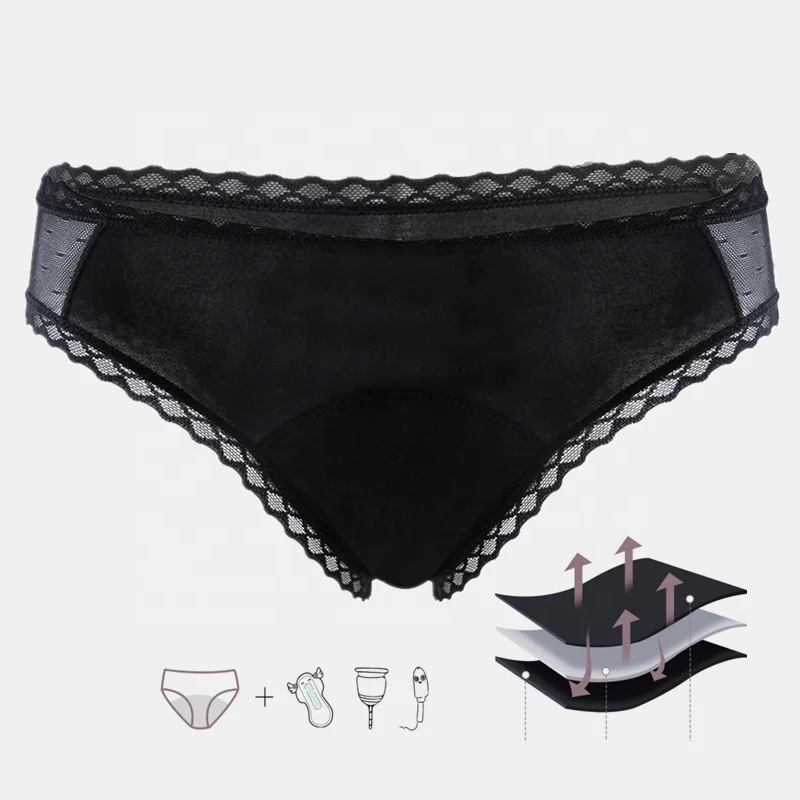

INTIFLOWER 534 culotte leak proof menstruelle grand taille cotton usable bamboo menstrual Undies Teen Girl period underwear
