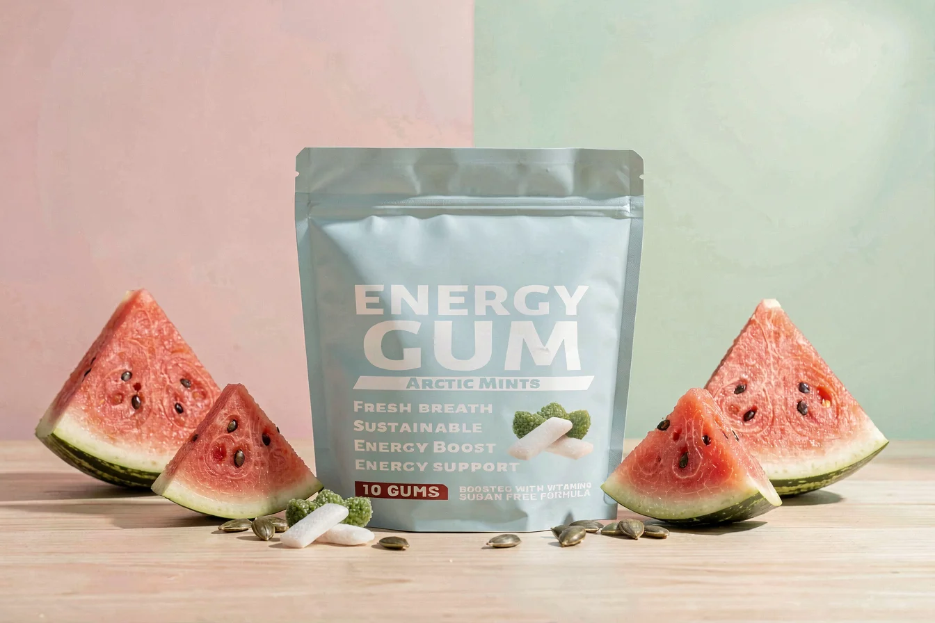 Viral watermelon flavored chewing gum