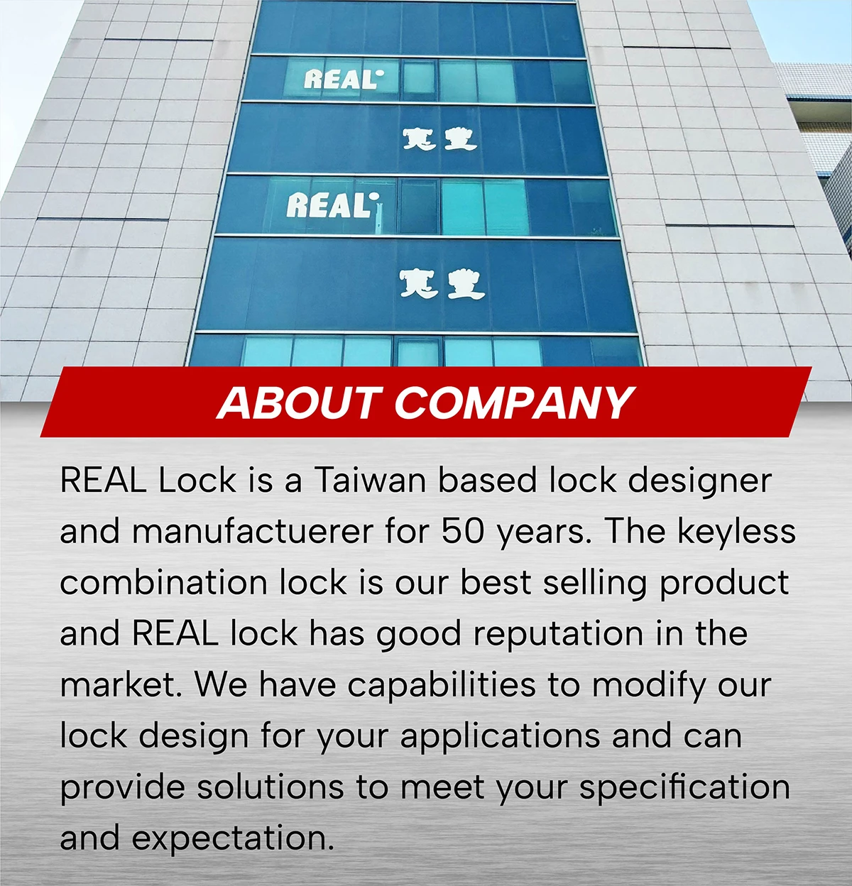 REAL LOCKS & SECURITY CO., LTD. keyless combination lock, Lock cylinder