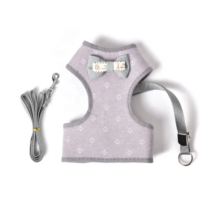 

High quality pet cat harness walking rope adjustable dog harness with leash