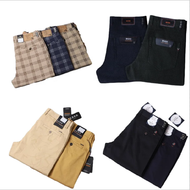 

Foreign trade low source of goods men's business quality khaki pants wholesale, Customized color