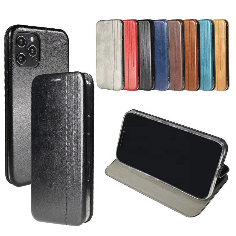 

Mobile phone accessory dual purpose pu leather tpu + pc magnetic flip phone case, suitable for Iphone 12 PRO MAX, Black