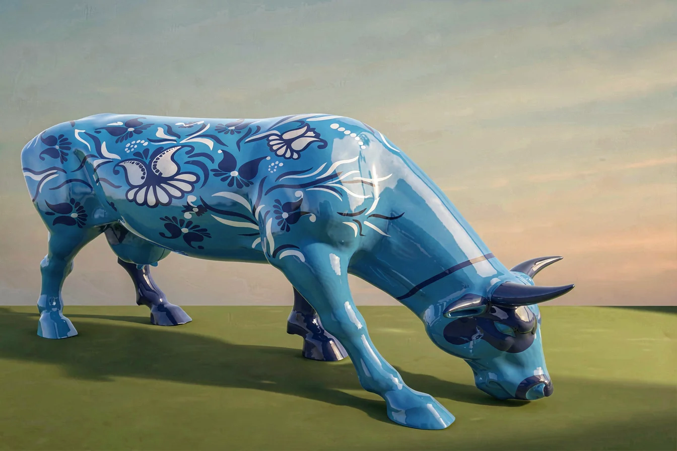 Custom Fiberglass Bull Statue