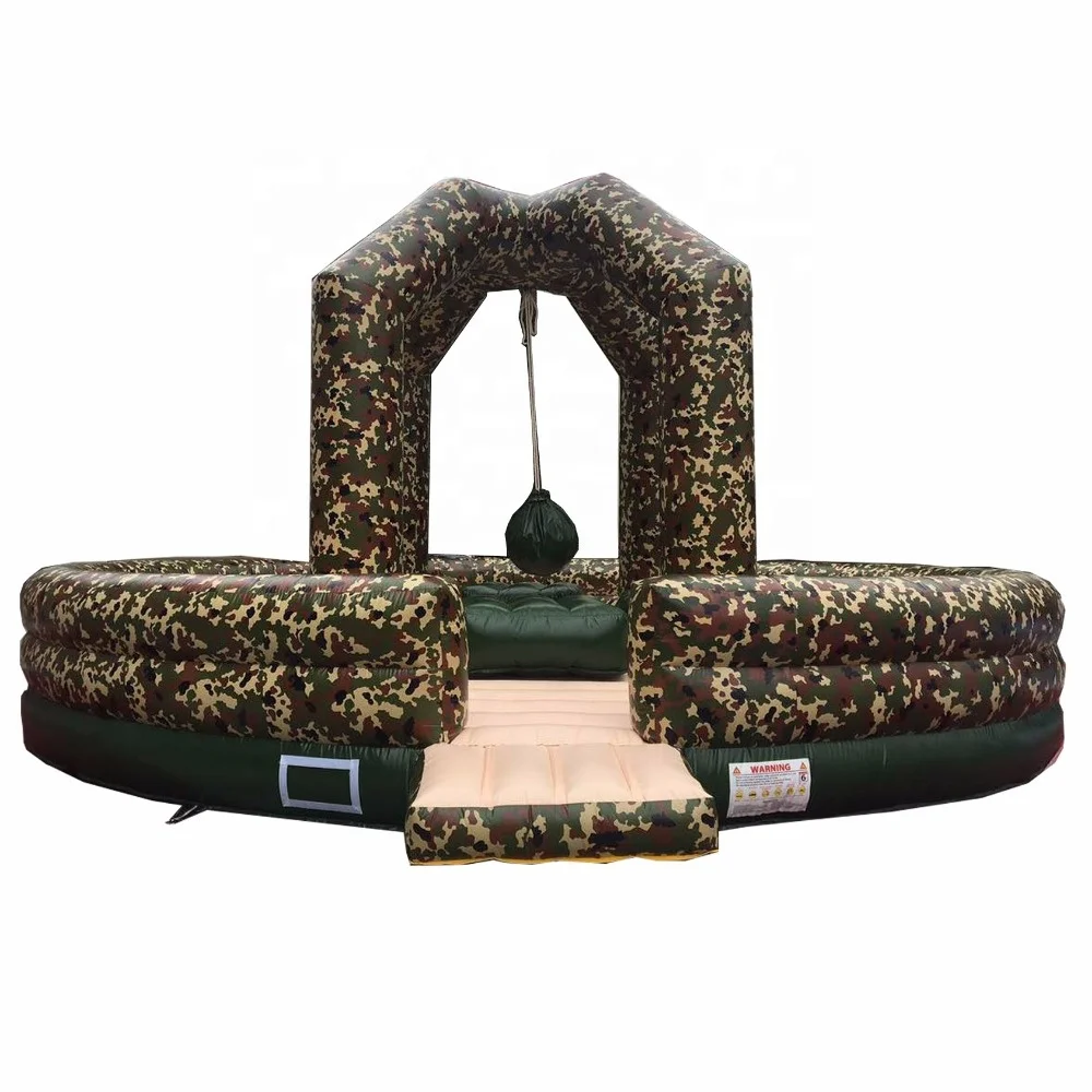

PVC camouflage inflatable wrecking ball bounce house demolition ball game for adult, Camouflage or customized color