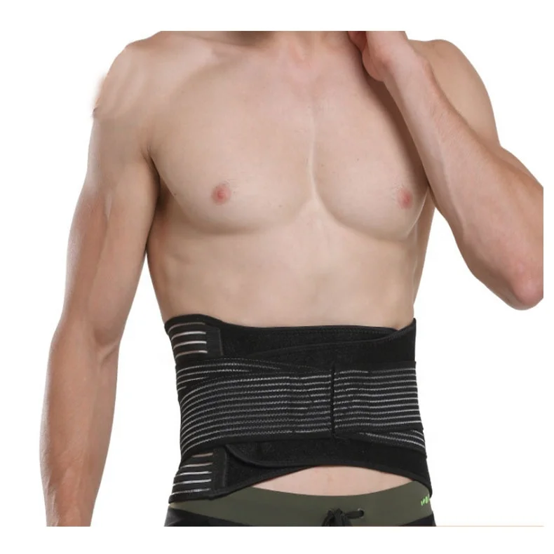 

Custom Logo waist support bands Acceptable Lower Back Waist Support Belts for men, Black